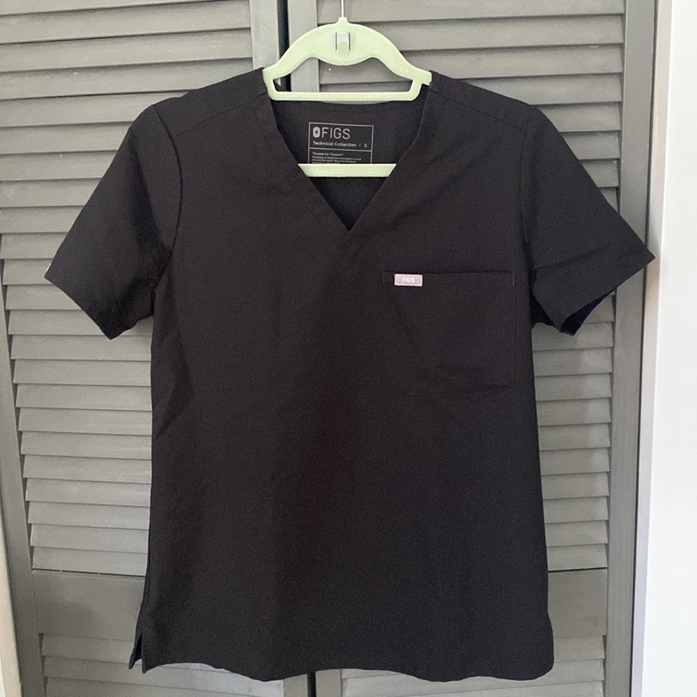 Women's Black Catarina™ - One-Pocket Scrub Top